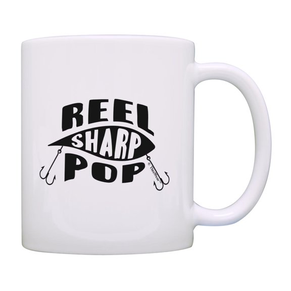 ThisWear Pop Appreciation Gift Reel Sharp Pop Fishing Lure Pun Ceramic 11oz Coffee Mug Pop
