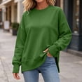 thumbnail image 5 of Womens Oversized Crewneck Sweatshirt | Soft Fleece Lined Long Sleeve Pullover, Loose Casual Fit, Workout Lounge Wear Daily Airport Outfits, 2026 Fall Winter Fashion Green Xl, 5 of 9