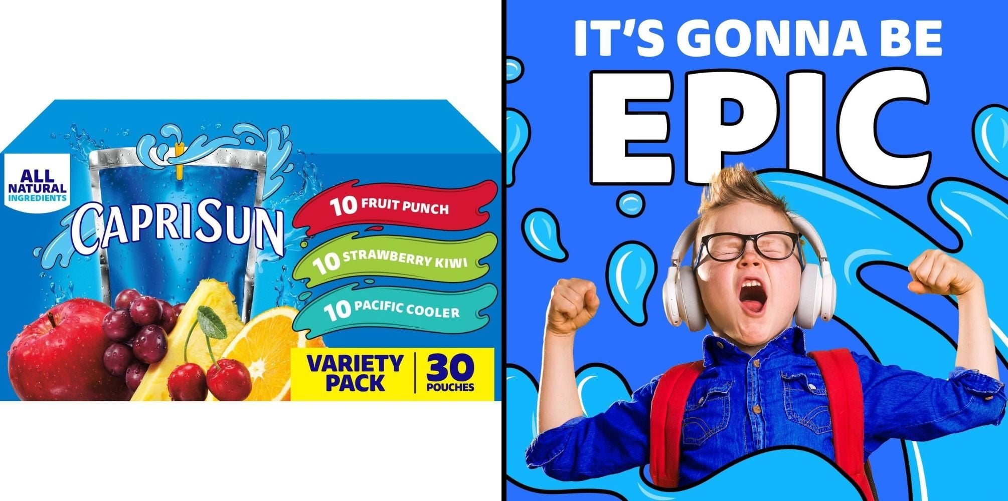 Capri Sun Juice Variety 30 pk Pouches 6 oz & Capri Sun Fruit Punch 30 pk Pouches 6 oz