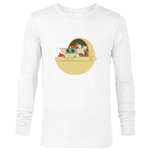 Star Wars Grogu Halloween Candy Pram - Long Sleeve T-Shirt for Men - Customized-White