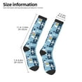 thumbnail image 2 of Knee High Socks for Women Men Athletic - Airplanes and Aviation Signs Thigh-High Black Sole Comfort Breathable Long Socks for Casual Travel Running, 2 of 7