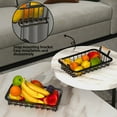 thumbnail image 4 of BSHAPPLUS® Fruit Bread Basket, 2 Tier Countertop Rack, for Vegetable, Snacks, Household Items, Kitchen Storage Organizer, (Black),Fruit Basket for Kitchen, 4 of 10