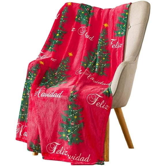 RT Designers Collection THCT094 50 x 60 in. Christmas Tree Printed Flannel Throw