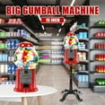 thumbnail image 4 of 15-Inch Commercial Red Metal Gumball Machine with Key-Operated, Coin-Operated Metal Stand, 4 of 9