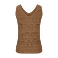 thumbnail image 5 of fatyb Crochet Tank Tops for Women V Neck Hollow out Sleeveless Shirts Knitted Loose Womens Summer Tops, 5 of 7