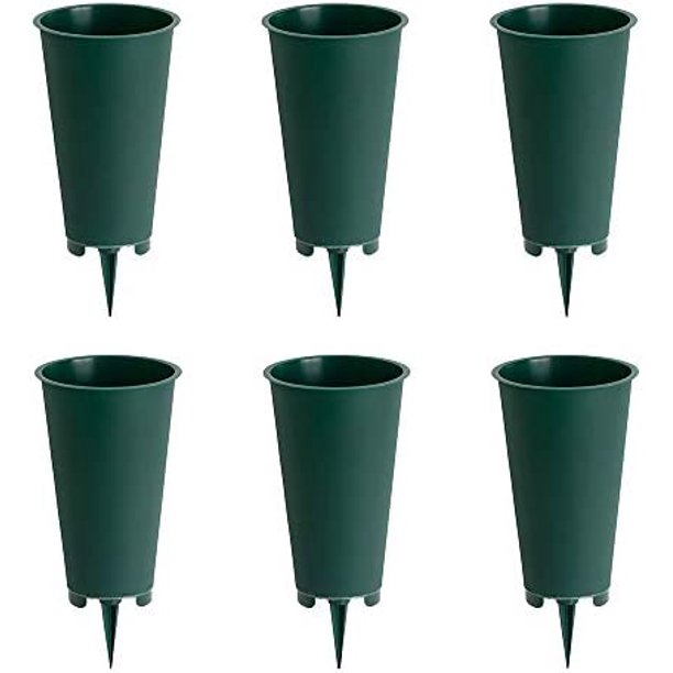 Round Cemetery Vase, 6Pack