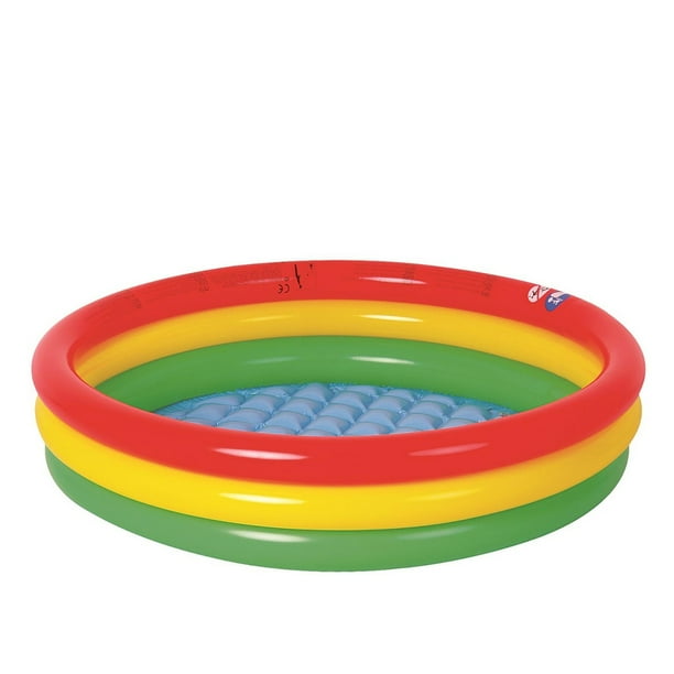 Pool Central 59" Inflatable Round Kiddie Swimming Pool Red/Blue