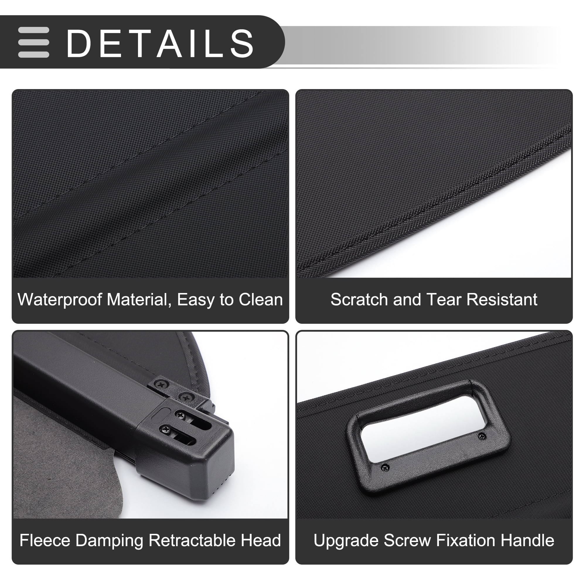 Unique Bargains Retractable Cargo Cover for Subaru Rear Trunk Parcel Shield Shade Black