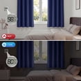 thumbnail image 3 of Blackout Curtains for Bedroom, Thermal Insulated Blackout Curtain 2 Panels 42x63 inch, Black Drapes with Grommets, Noise Reducing Energy Saving & Wrinkle-Free Drapes for Living Room,Navy Blue, 3 of 7