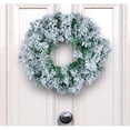 thumbnail image 5 of 12 inch Snow Flocked Wreath, Artificial Winter Wreath, Front Door Wreath, Small Hanging Wreath for Home Wedding Wall Window Decor, 5 of 9