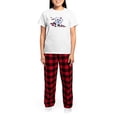 thumbnail image 4 of CafePress - Bichon Frise Mischief Women's Light Pajamas - Women's Short Sleeve Print T-Shirt and Pants Light Cotton Pajama Set, 4 of 7