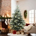 thumbnail image 5 of 7Ft Pre-Lit Green Artificial Fir Christmas Tree with Mistletoe Decorations, 5 of 11