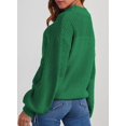 thumbnail image 3 of Women's Casual Long Sleeve Sweaters Loose Crewneck Knit Solid Pullover Sweater Jumper Tops, 3 of 9
