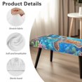 thumbnail image 6 of Jiueut Sea Turtle Coral Fish Print Dining Bench Cover, Stain Resistant Chair Seat Cushion Dustproof Rectangle Bench Protector Cover Home Decor Accessorie for Dining Room Living Room Kitchen, 6 of 7