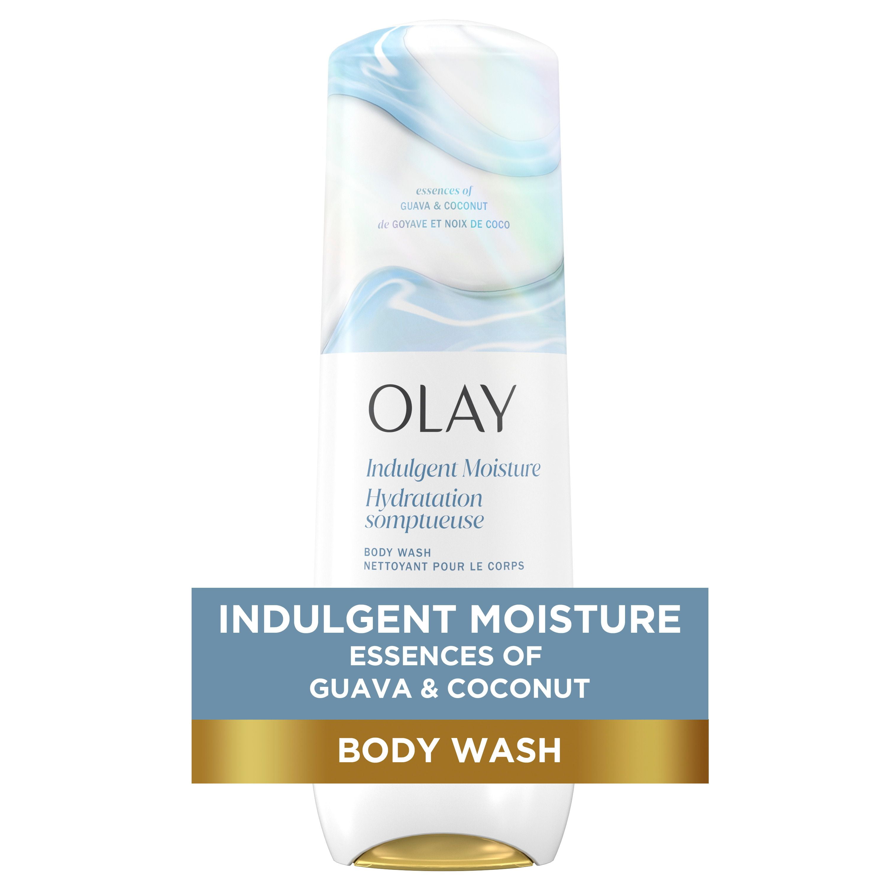 Nettoyant pour le corps Olay Hydratation somptueuse enrichi de vitamine B3, Notes de goyaves et de noix de coco