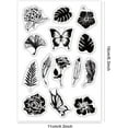 thumbnail image 2 of 1sheet Butterfly Flower and Leaves Clear Stamps Silicone Transparent Stamps, 2 of 9