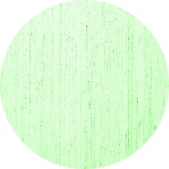 Ahgly Company Indoor Round Solid Green Modern Area Rugs, 7' Round