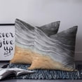 thumbnail image 3 of Grey Ombre Coastal Throw Pillow Covers, Soft Pillowcases with Invisible Zipper, Summer Nautical Beach Ocean Seaside Decorative Square Pillow Cushion Covers for Living Room Couch Sofa Bed 26x26 Inches, 3 of 8