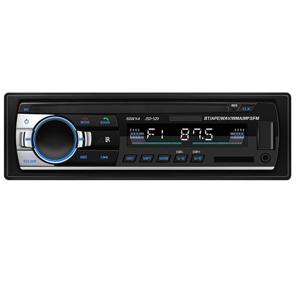 Bluetooth Voiture Stéréo Audio dans le Tableau de Bord Lecteur Audio de Voiture aux Entrées Récepteur Automotive SD USB MP3 Radio Media player, Type Court