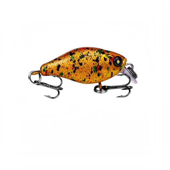 MInHoues Floating Body Crankbait, 1.77" Hard Fishing Lure for Bass and Trout, Realistic Artificial Swimbait with Spotted Pattern, Freshwater Saltwater Tackle Accessories