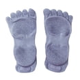 thumbnail image 1 of 1 calcetines de Yoga para mujer, calcetín de algodón, media punta, calcetines deportivos antideslizantes para gimnasio, 5 dedos Azul sin kusrkot calcetines de yoga mujeres, 1 of 8