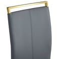 thumbnail image 6 of TesNus Dining Chairs Set of 2 Dark Gray PU Leather Golden C-Shaped 39.4 Inch for Kitchen, 6 of 9