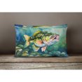 thumbnail image 3 of Largemouth Bass Throw Pillow 12 in x 16 in, 3 of 4