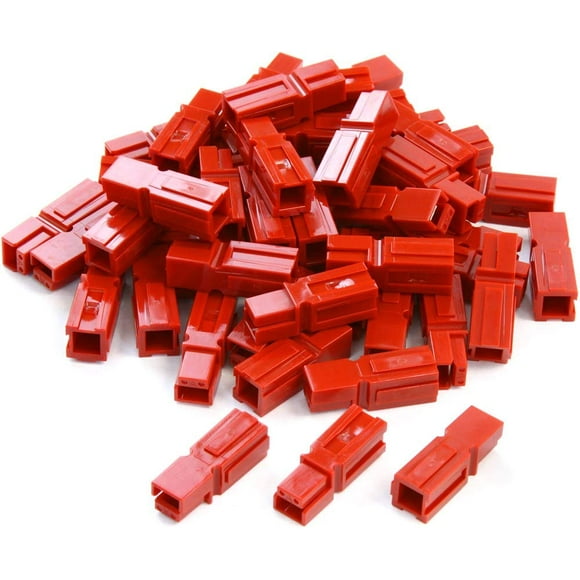 Anderson Power Products 1327-BK PP15/30/45 Powerpole Connector Colored Housing, Red (50 pieces)
