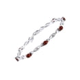 thumbnail image 6 of RYLOS Matching jewelry Sterling Silver Guardian Angel Set: Necklace, Tennis Bracelet, & Ring. Gemstone & Diamonds, 7"-8" Wrist & 18" Chain.  Garnet January Birthstone; Size 6, 6 of 9