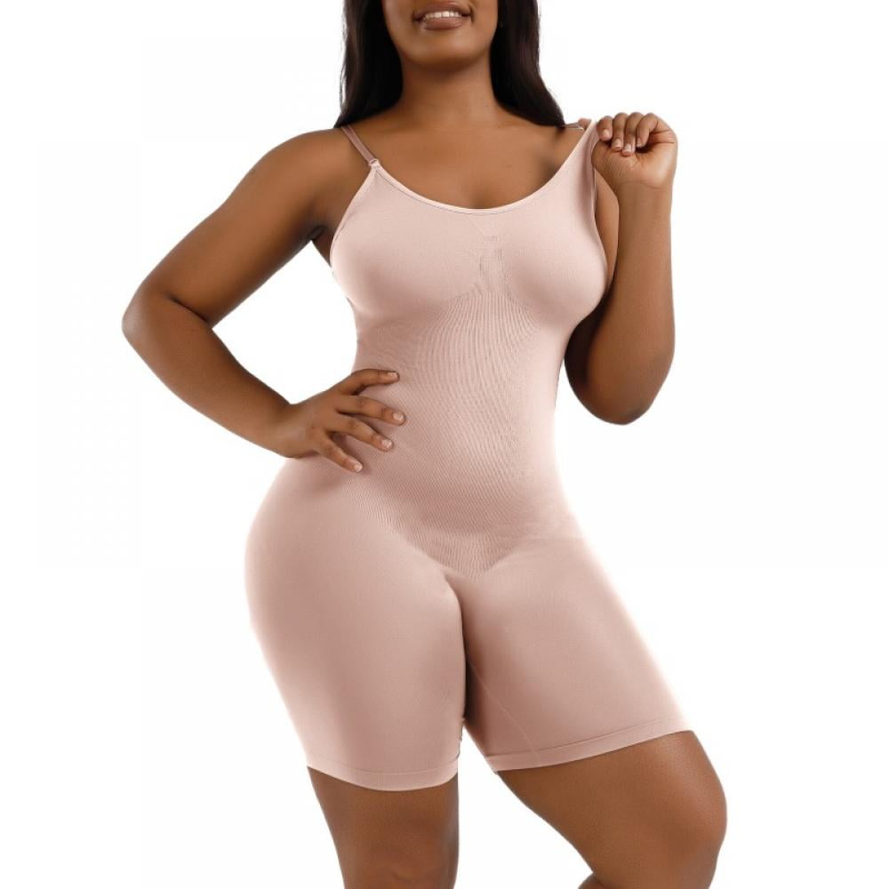Women's Bodysuit Tummy Control Shapewear Mid-Thigh Seamless Full Body  Shaper S-3XL 