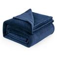 thumbnail image 2 of U by Bedsure Fleece Bed Blankets Queen Size Navy, 260GSM Soft Lightweight Cozy Luxury Blanket, 89x89 inches, 2 of 6