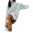 thumbnail image 4 of Seyurigaoka Women Juniors Oversized Hoodie Jacket Star Print Hooded Long Sleeve Full-Zipper Sweatshirt Outwear Tops with Pockets for Teen Girls, 4 of 7