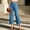 #0271-Blue, variant on Womens Solid High Waist Flared Jeans with Pockets Loose Casual Denim Pants Trousers Bottoms for Daily Party