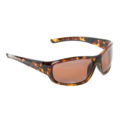 Strike King Lures S11 Optics Sunglasses Bristol Style, Shiny Brown Tortoise Shell Frame, Dark Amber Brown Lens by Strike King Lures