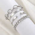 thumbnail image 4 of NUISISA 4pcs / 5pcs Multi-Layer Vintage Alloy Bracelets For Women Charms For Bracelets, 4 of 80