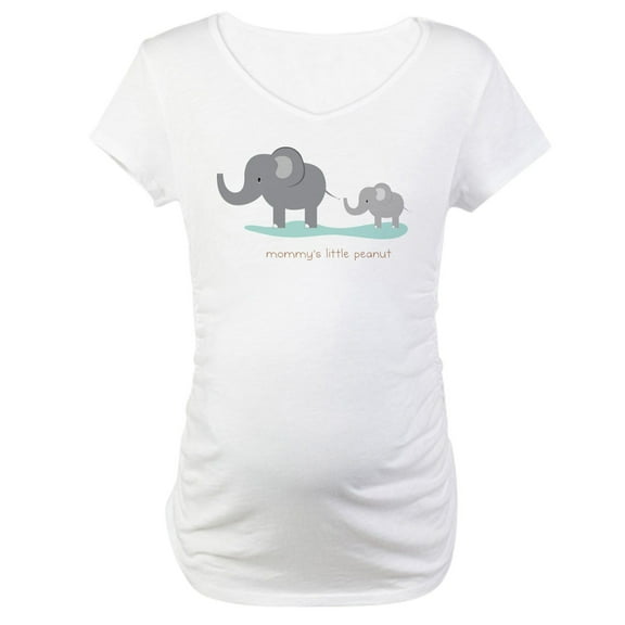 CafePress - Mommy's Little Peanut Maternity T Shirt - Cotton Maternity T-shirt, Cute & Funny Pregnancy Tee