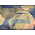 thumbnail image 1 of Papier Peint Abstrait Bleu Rouge Vert Peinture Cercles de Bordure par Conception, Rouleau 15' x 7'', 1 of 3