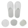 thumbnail image 3 of Unique Bargains 1Pair Disposable Slippers Foldable Closed Toe Non Slip Hotel Slippers White, 3 of 5