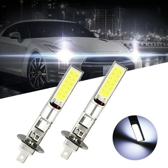 2Pcs H1 LED Car Lights Headlight Fog Lamp Bulbs Kit High/Low Beam 6000K White