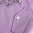 thumbnail image 5 of Cmfcve Rain Jacket for Women Striped Lined Hooded Lightweight Raincoat Outdoor Waterproof Windbreaker Adjustable Waist Long Coat L-5XL, 5 of 9