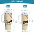 thumbnail image 6 of Yayeee 30oz Stainless Steel Tumbler with Straw and Handle Double-Wall Insulated Travel Water Bottle, Colorful Plane Stripes, 6 of 8
