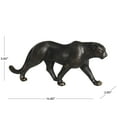 thumbnail image 3 of 15" x 6" Black Polystone Leopard Sculpture with Gold Accents, by DecMode, 3 of 11