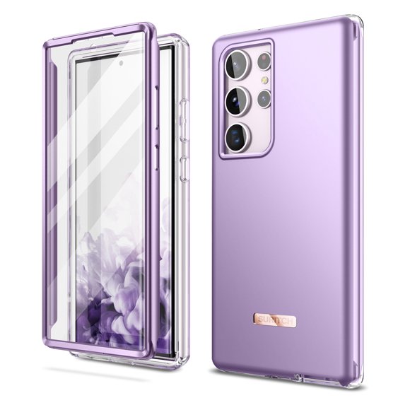 SURITCH pour Samsung Galaxy S23 Ultra 5G Étui Protection Complète 360° Antichoc Violet
