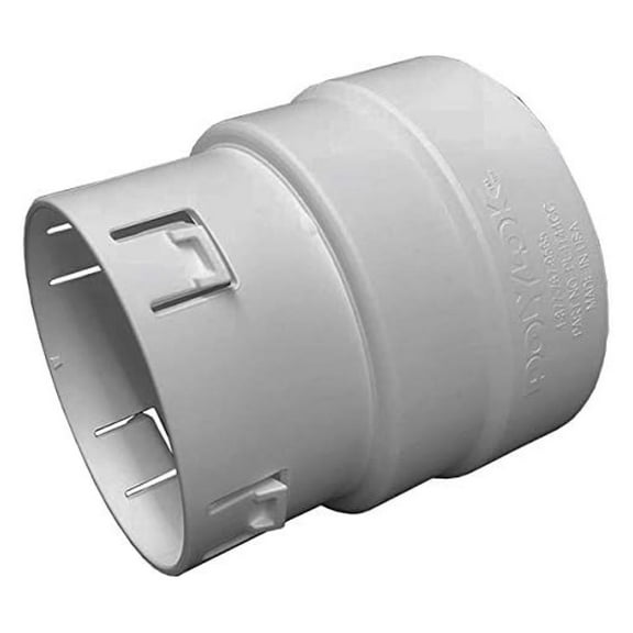 6 Inch Corrugated Pipe Adapter - 6" Corrugated to 6" SDR 35/SCH 40 Pipe Connector - Heavy Duty PVC Sewer & Drain Fitting - Underground Plumbing Adapter