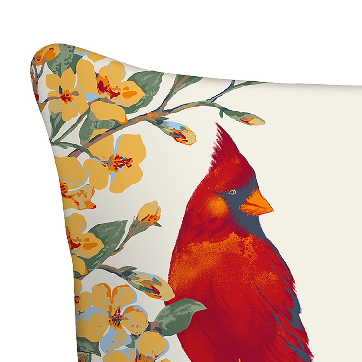 Mainstays 16" x 16" Reversible Bird Duo Decorative Outdoor Throw Pillow, Multi