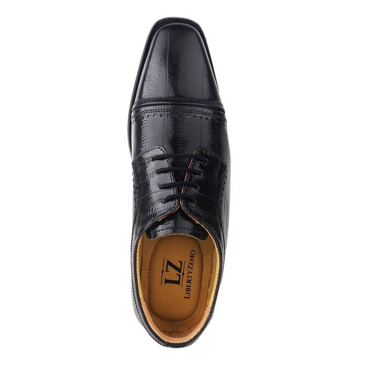 LIBERTYZENO Black/White Leather Oxford Style Dress Shoes Amazon.com | LIBERTYZENO Genuine Leather Adult Tassel Loafer  main image 3