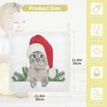 thumbnail image 2 of Dreamtimes 5 PCS Santa Cat Fir Tree Baby Muslin Washcloths, Merry Christmas Face Towel Burp Cloths Ultrasoft Absorbent Cotton Bath Wipes Towels for Newborn Boys Girls, 2 of 7