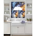 thumbnail image 3 of Oil Painting Swag Kitchen Curtains Sets for Windows 24 Inch Length, Modern Abstract Colorful Smear Aesthetic Short Window Curtain Panels Swags Valances and Tiers 3 Piece Set for Cafe/Dining Room, 3 of 5