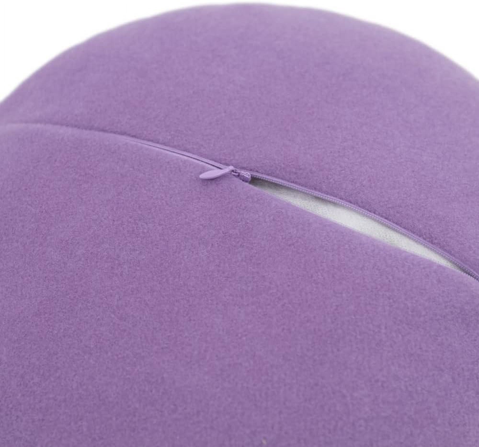 JWH 3D Round Decorative Handmade Valentine Flower Throw Pillow Covers with insert for Couch Bed Living Room Chair Bedroom 14 Inch Lilac