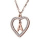 thumbnail image 2 of Collar de Mujer Corazón con Inciales LuckyLy, Modelo Adina rosa UNITALLA, 2 of 7